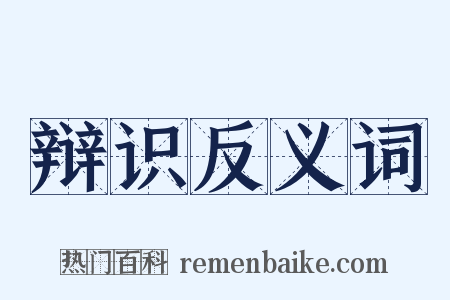 辩识反义词是什么意思的图片